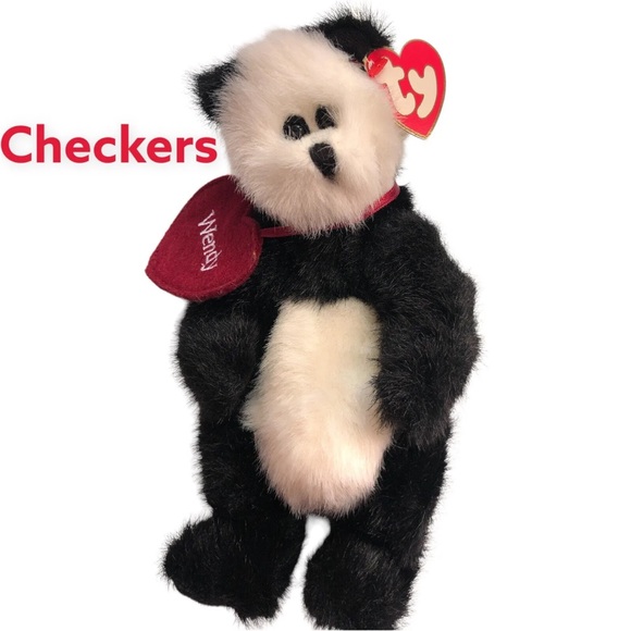 Lot of Beanie Babies Checkers, Curly, and Fuzz - Picture 3 of 11